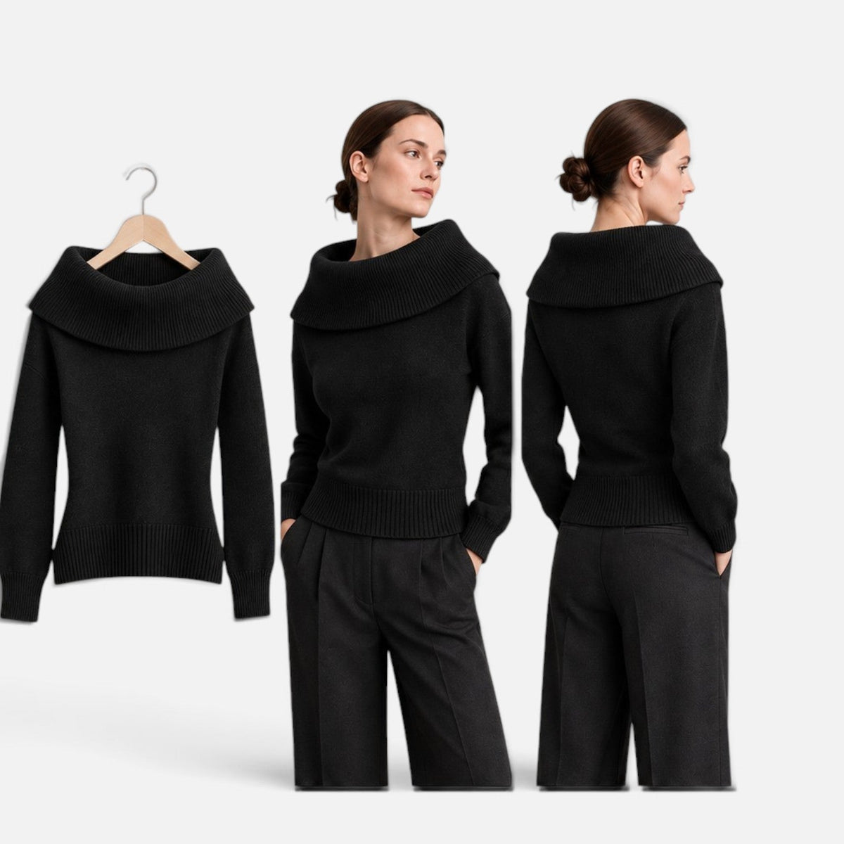 COS megztinis – 100 % RWS vilna, didelė apykaklė – produkto nuotrauka 1