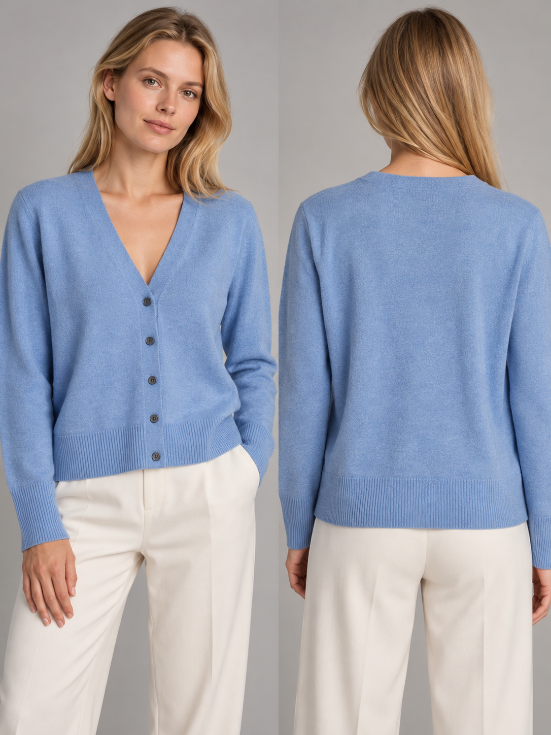 C&A Premium kašmyro kardiganas – šviesiai mėlyna, XL