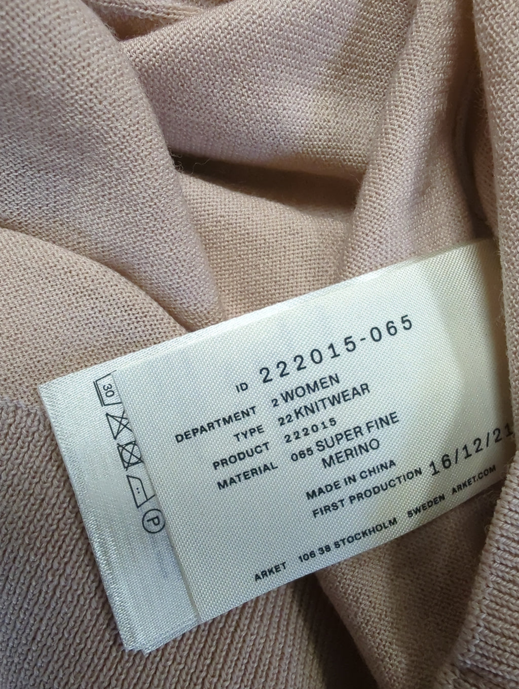 Arket megztinis – merino vilna, V formos iškirpte