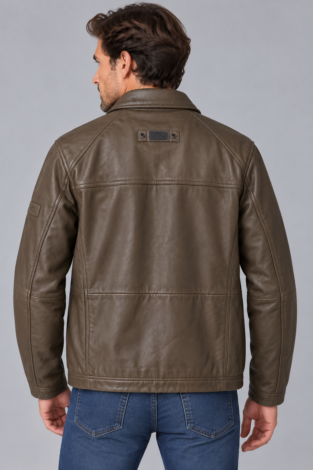 Kurtka skórzana Camel Active – brązowa, rozmiar 50