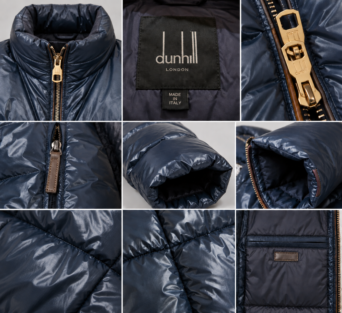 Dunhill London down jacket – navy, high collar
