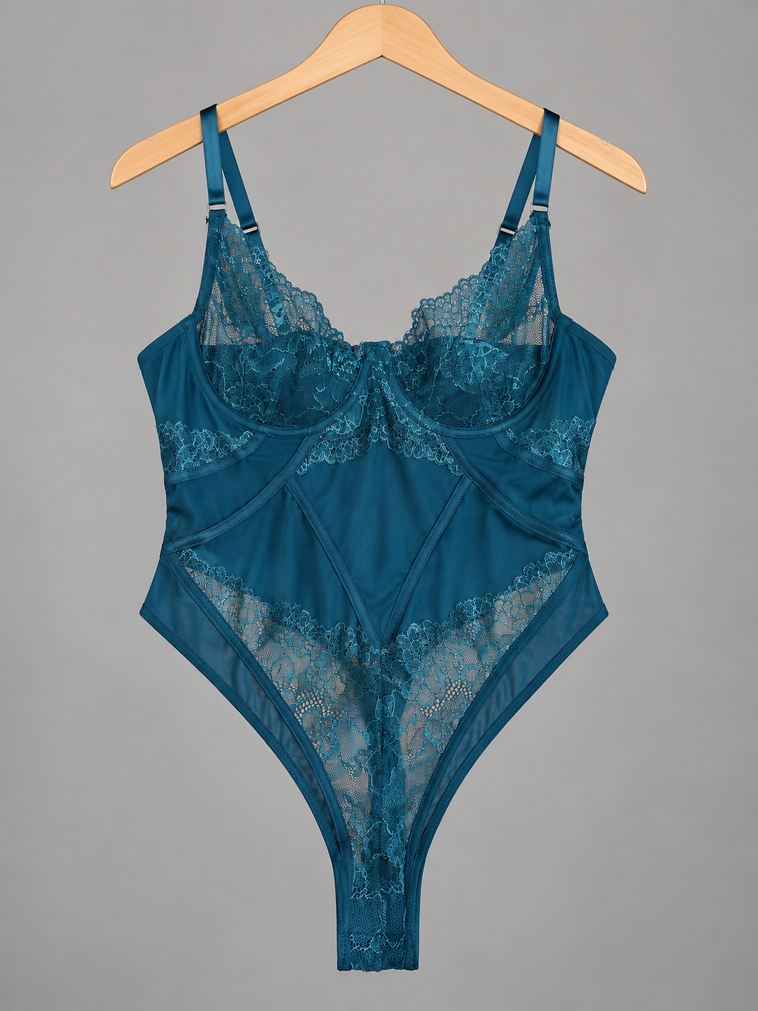 Hunkemöller nėrinių body Verona – tamsiai mėlyna, EU 80B / UK 36B / US 36B