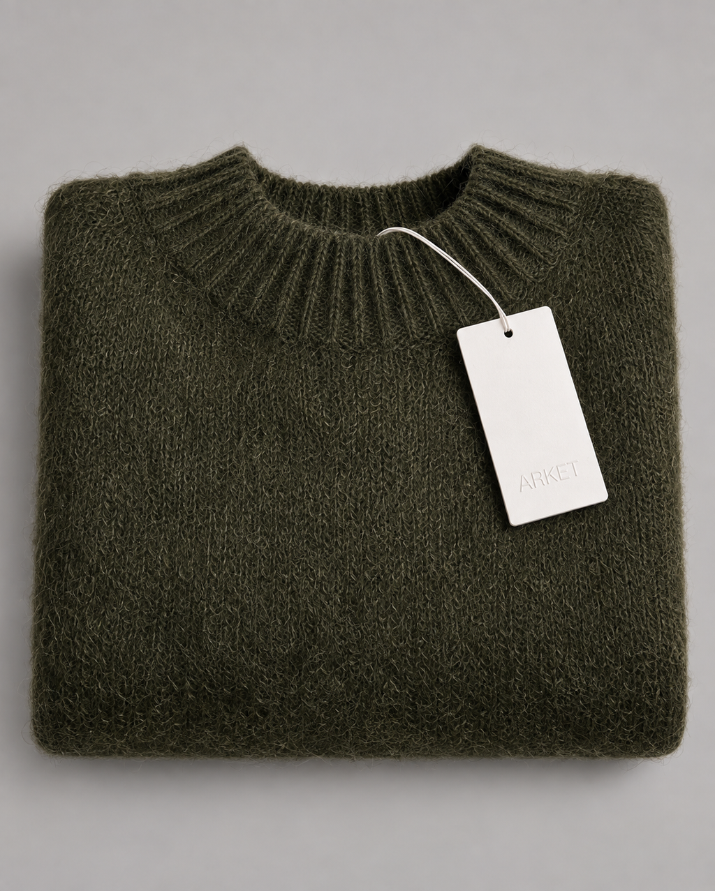 Sweter ARKET z domieszką moheru – zieleń mchu, oversize