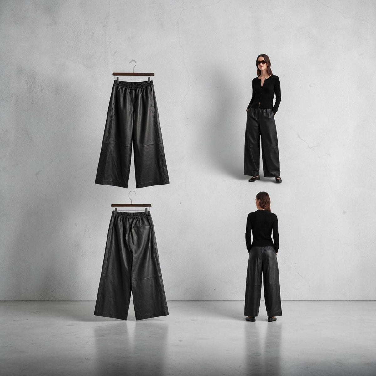 COS odinės oversized kelnės elastingu juosmeniu – pagrindinis vaizdas