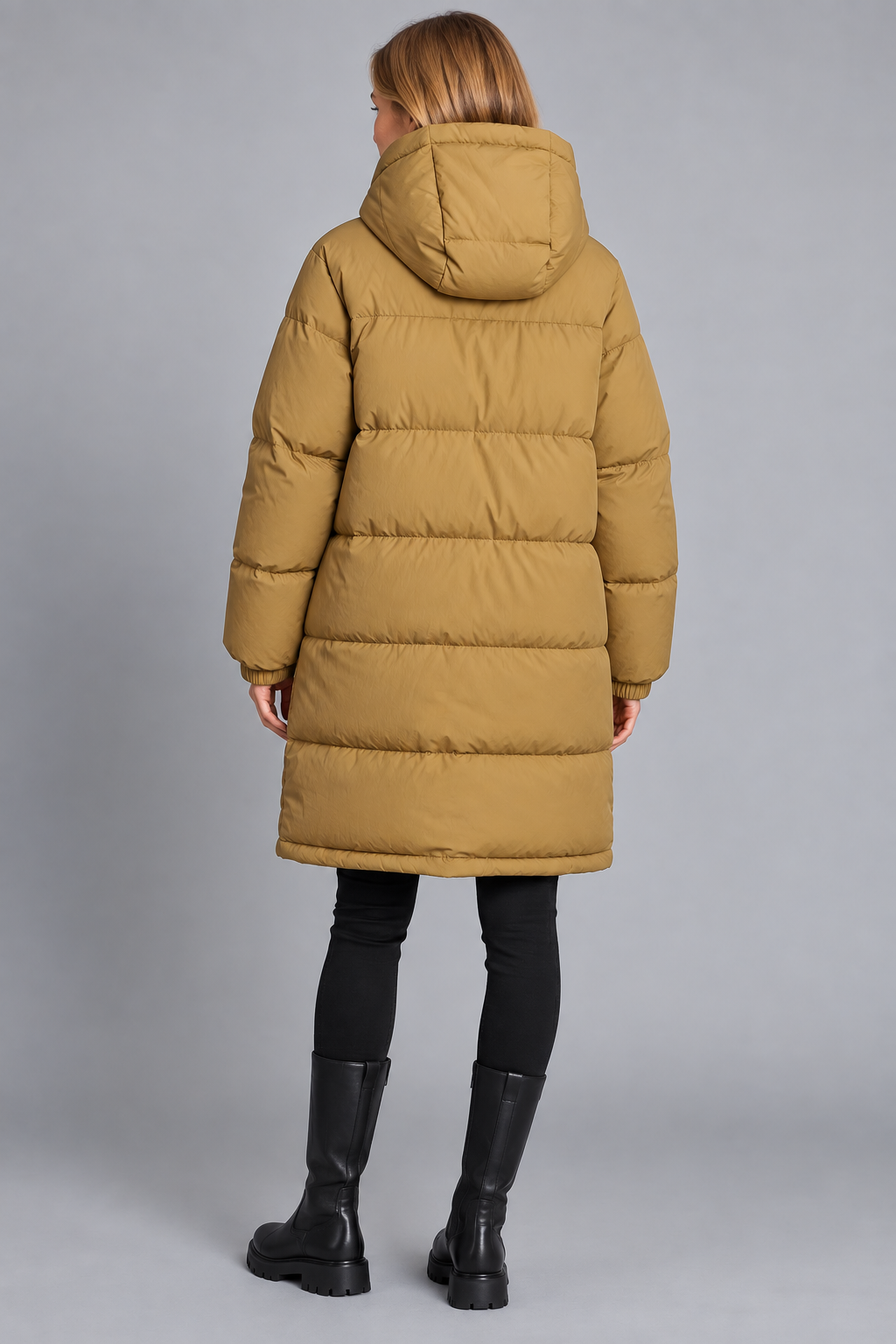 ARKET Long Hooded Down Jacket – Camel, S