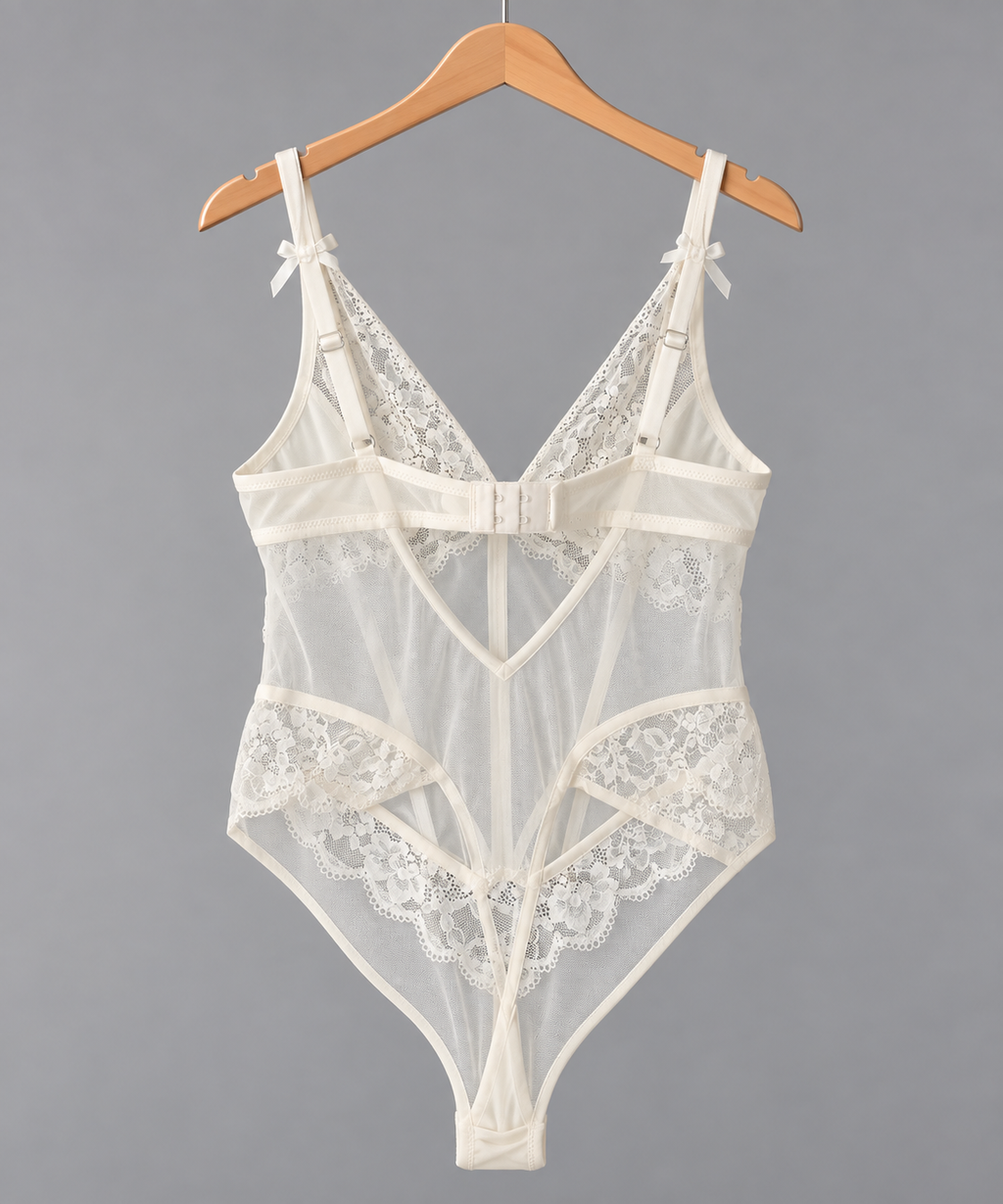 Koronkowe body Hunkemöller – białe, M