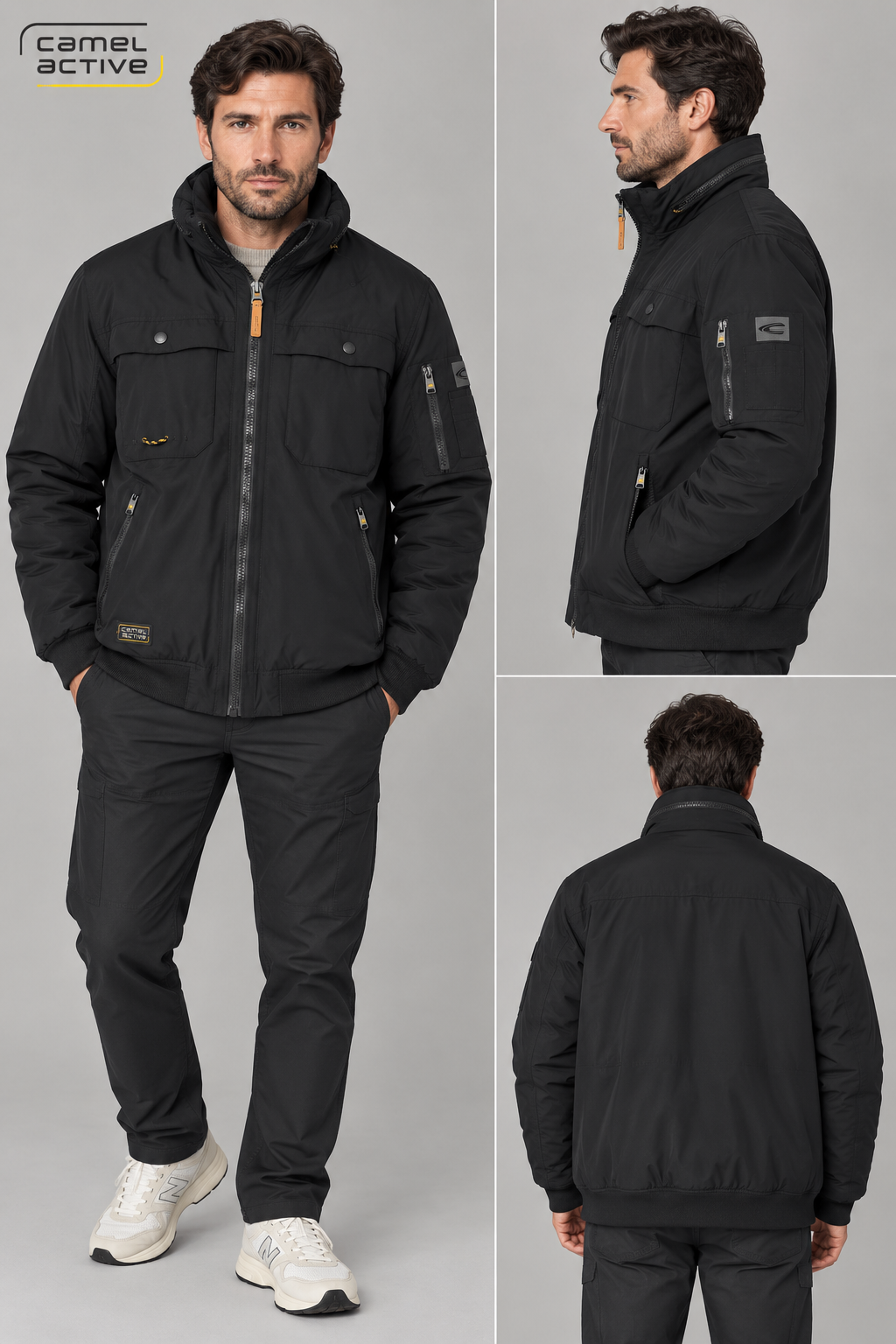 Camel Active vyriška blouson striukė – juoda, dydis 54