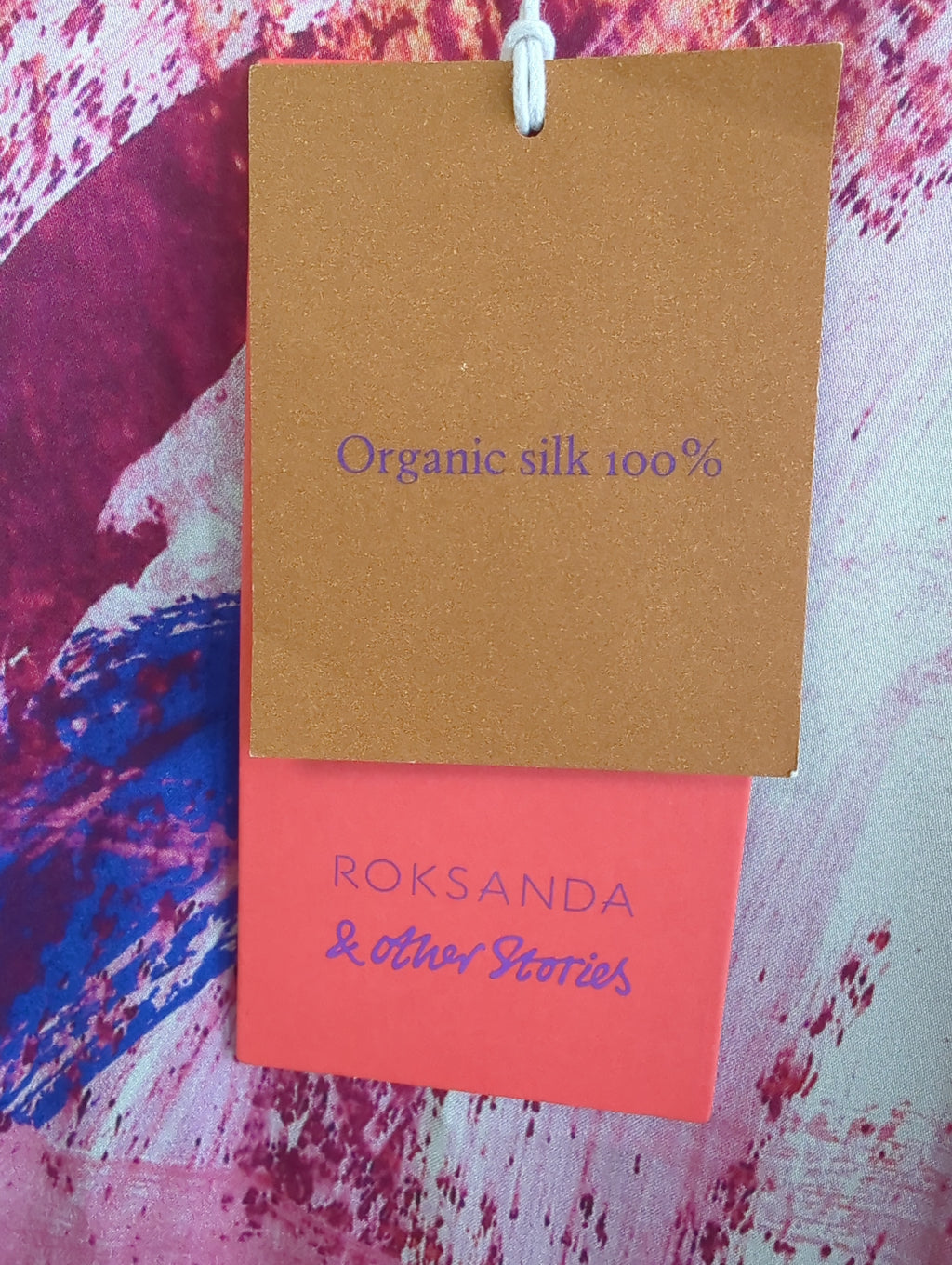 Roksanda x & Other Stories suknelė – šilkinė, ryški, pūstos rankovės
