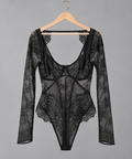 Hunkemöller nėrinių body Mabel, juoda – 34D / EU 75D