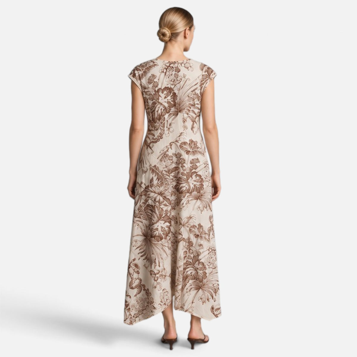 COS suknelė – kreminė, botaninis raštas, dydis 42