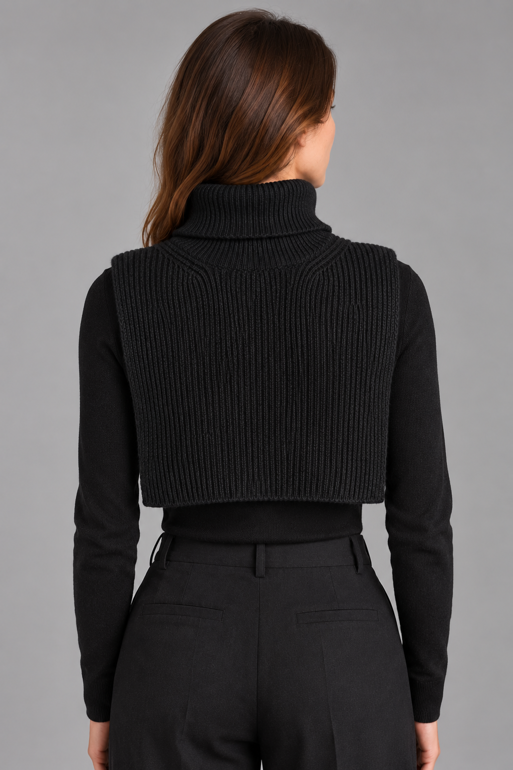 COS kaklo mova – juoda, vilna/kašmyras, ONE SIZE